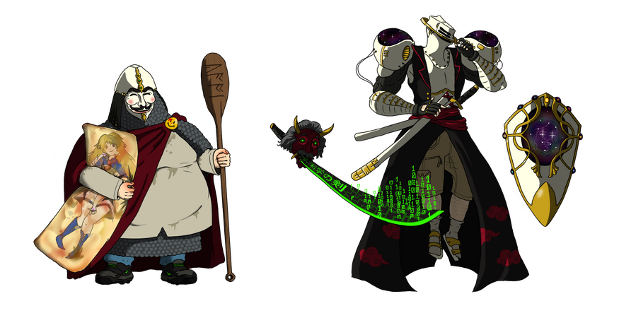 Neckbeard Warrior and "Sir Fedorick the Enlightened"